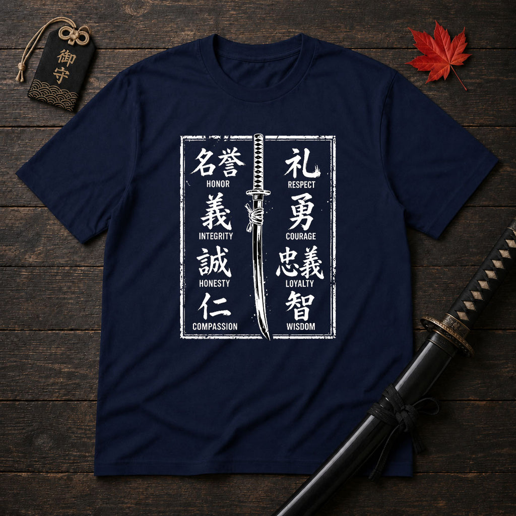 Samurai Sword and Virtues T-Shirt