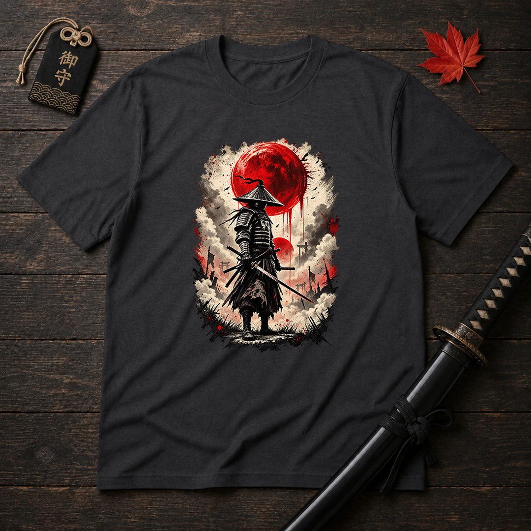 Samurai Under Blood Moon T-Shirt