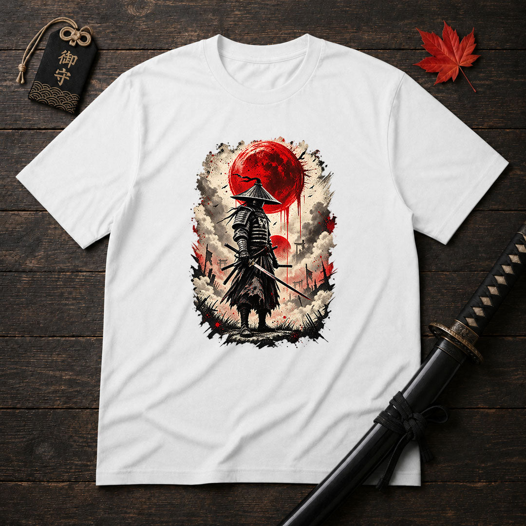 Samurai Under Blood Moon T-Shirt
