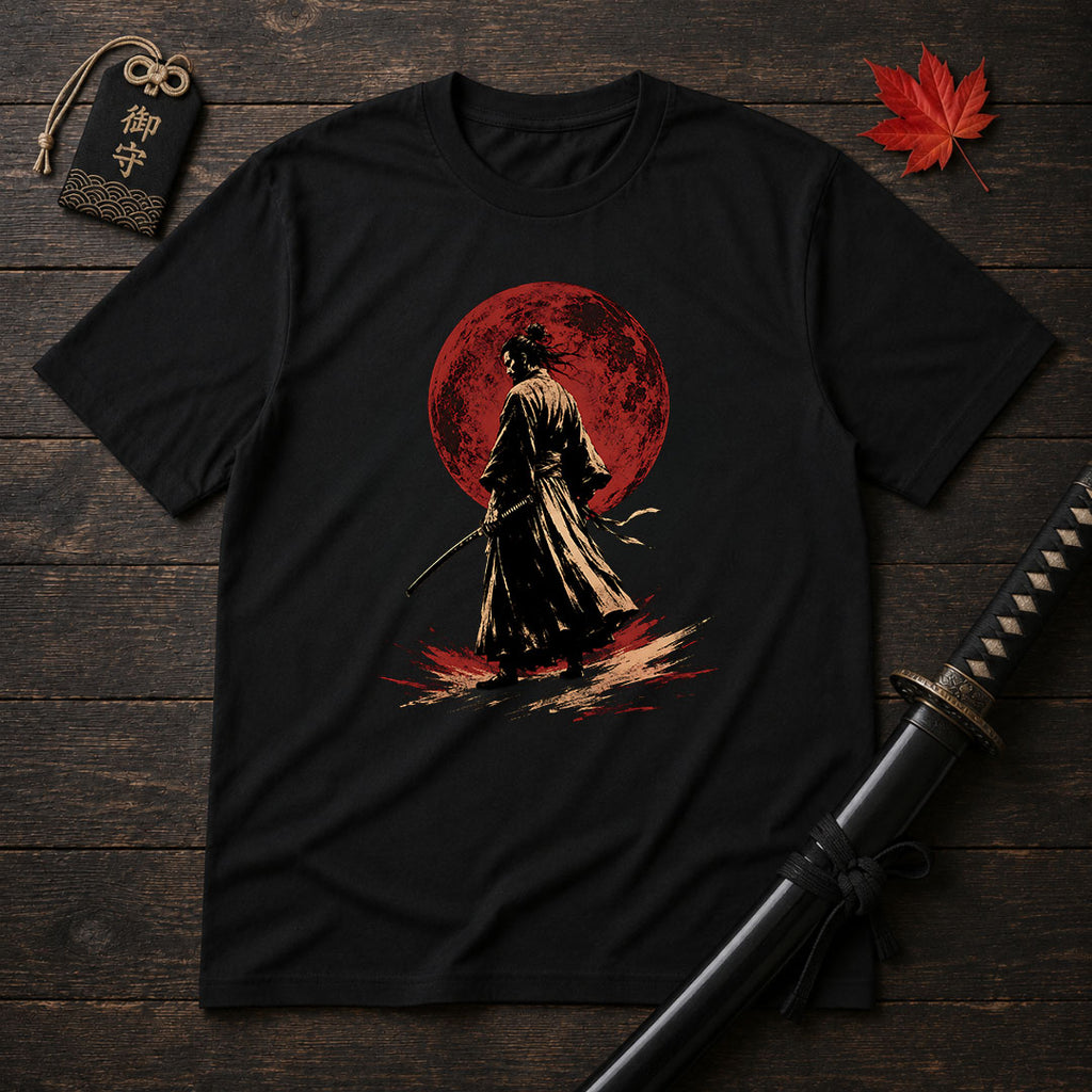 Samurai Under The Blood Moon T-Shirt