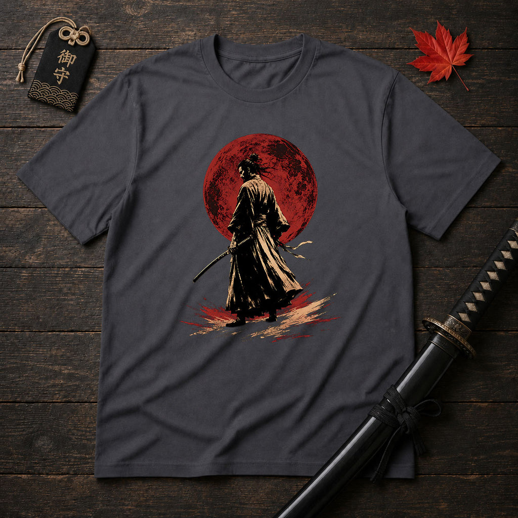 Samurai Under The Blood Moon T-Shirt
