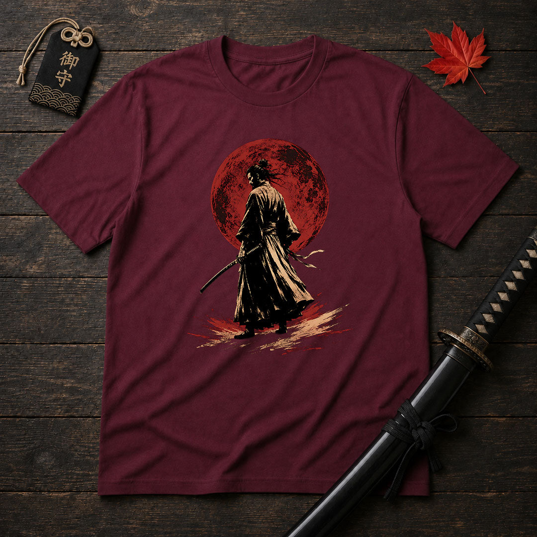 Samurai Under The Blood Moon T-Shirt