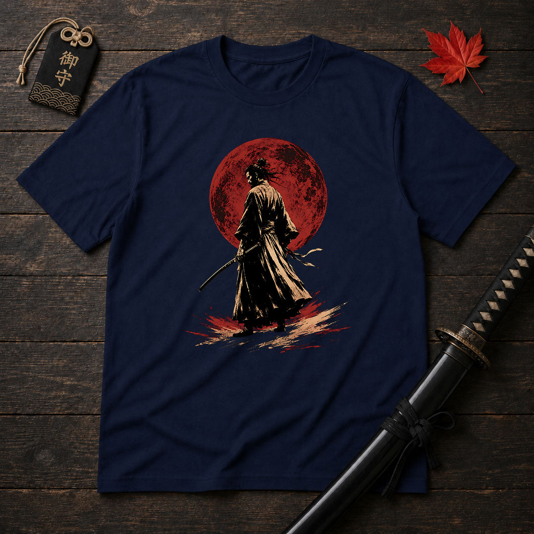 Samurai Under The Blood Moon T-Shirt
