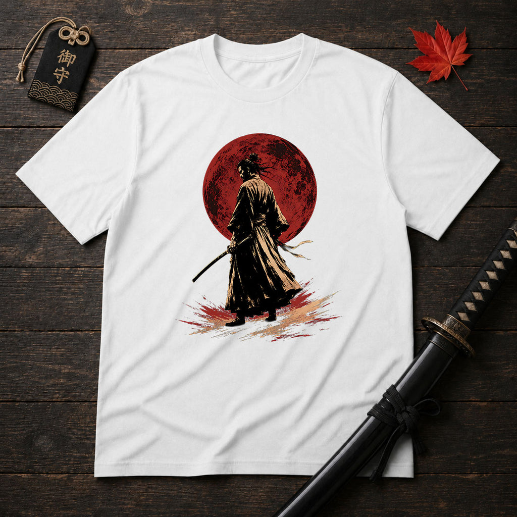 Samurai Under The Blood Moon T-Shirt
