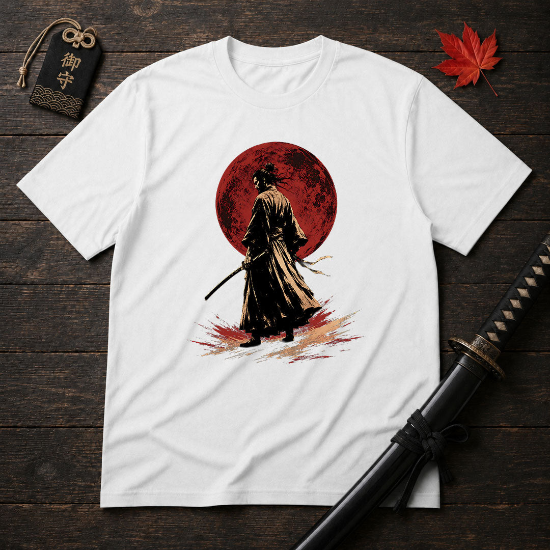 Samurai Under The Blood Moon T-Shirt