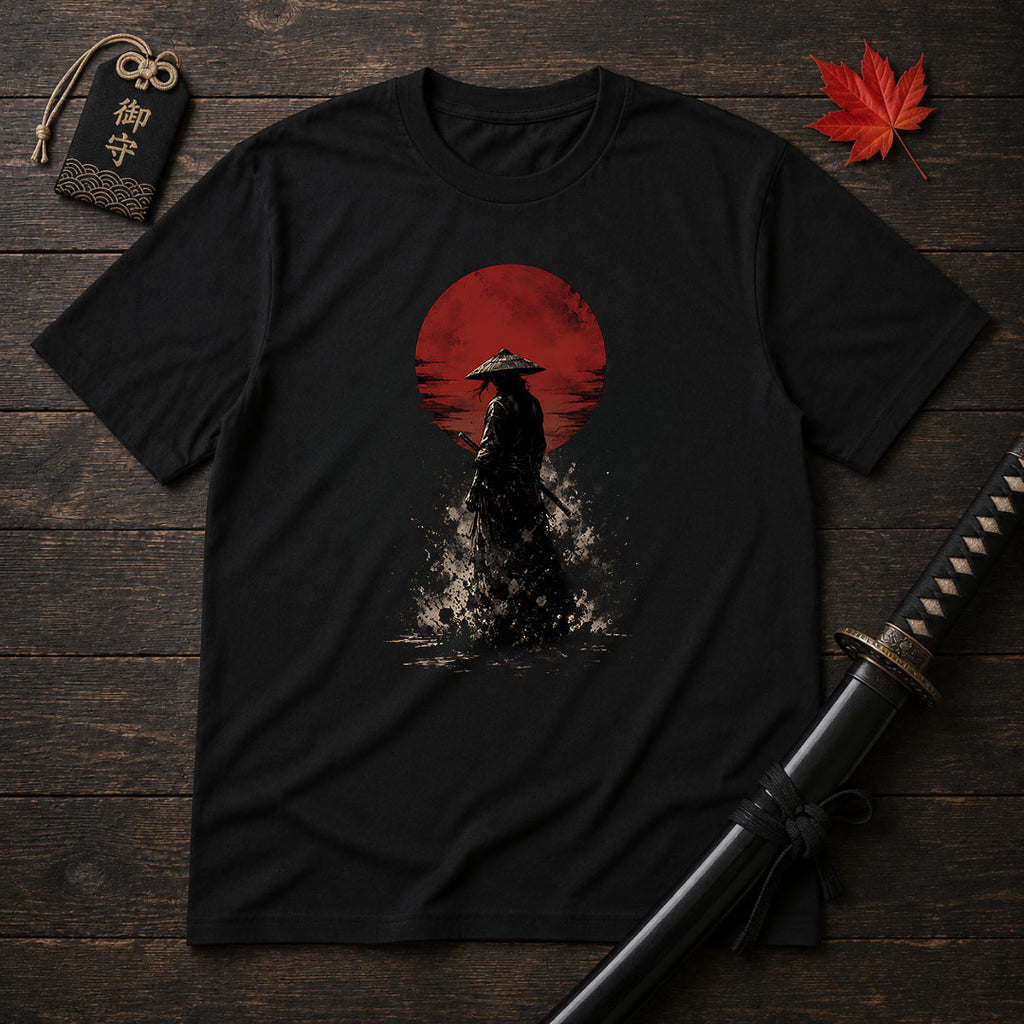 Silhouette Samurai And Sun T-Shirt