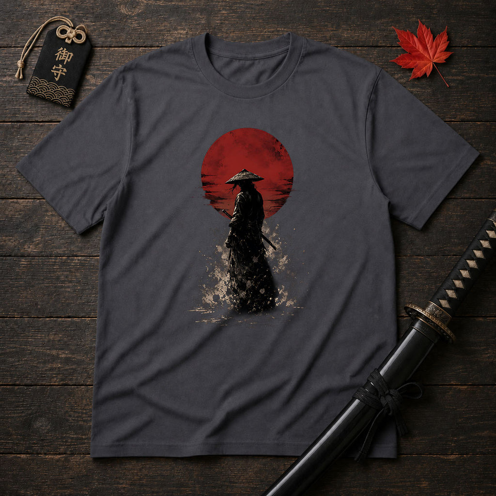 Silhouette Samurai And Sun T-Shirt