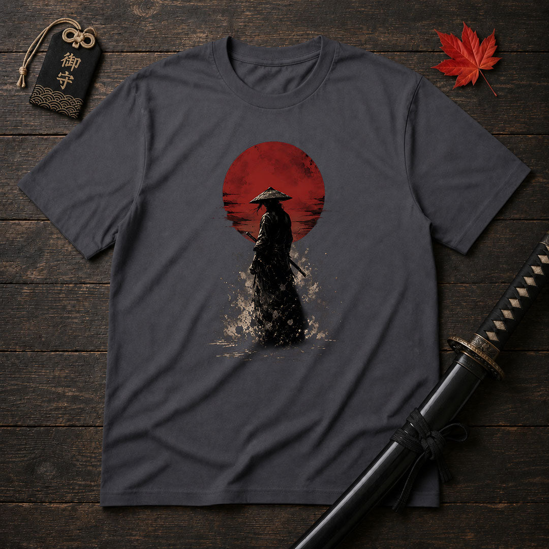 Silhouette Samurai And Sun T-Shirt