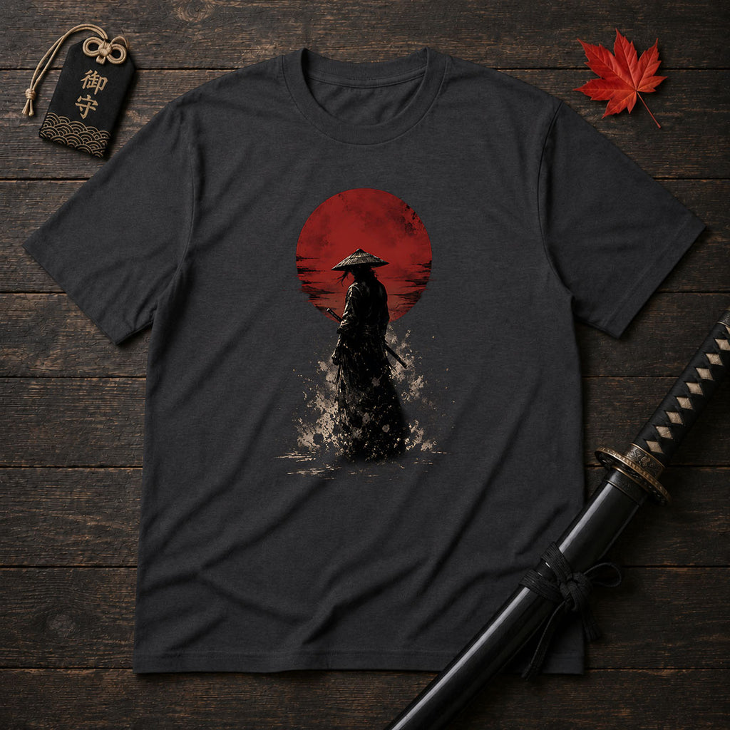 Silhouette Samurai And Sun T-Shirt