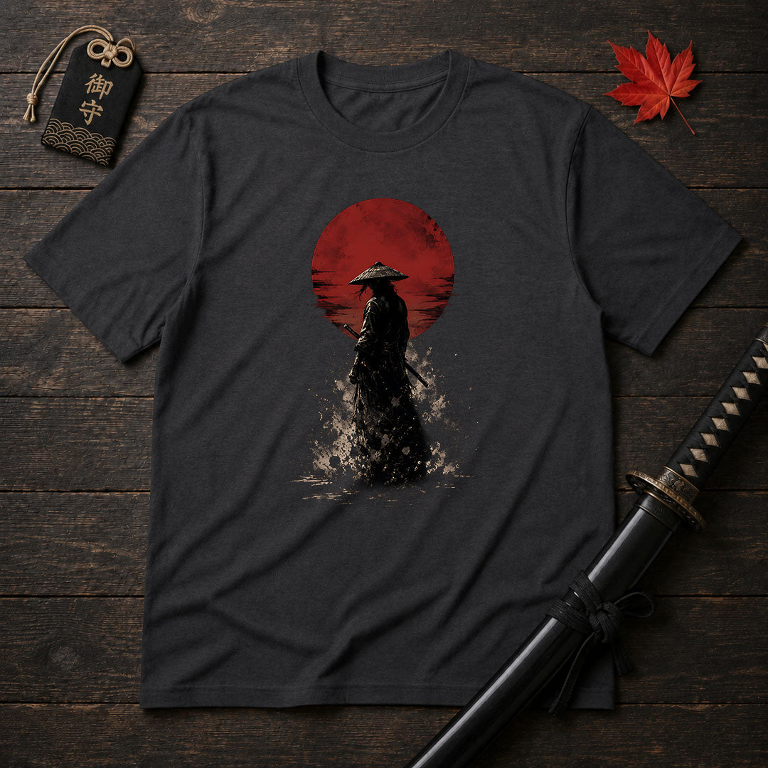 Silhouette Samurai And Sun T-Shirt