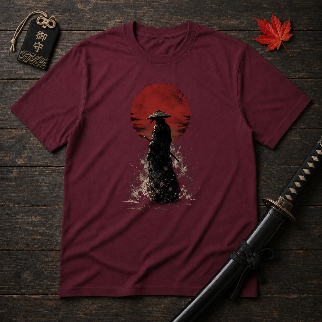 Silhouette Samurai And Sun T-Shirt