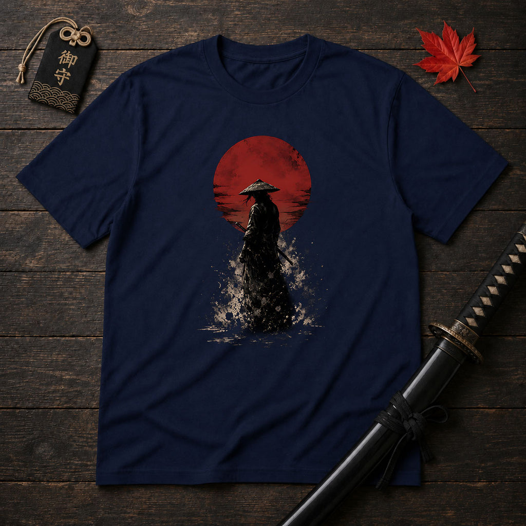 Silhouette Samurai And Sun T-Shirt