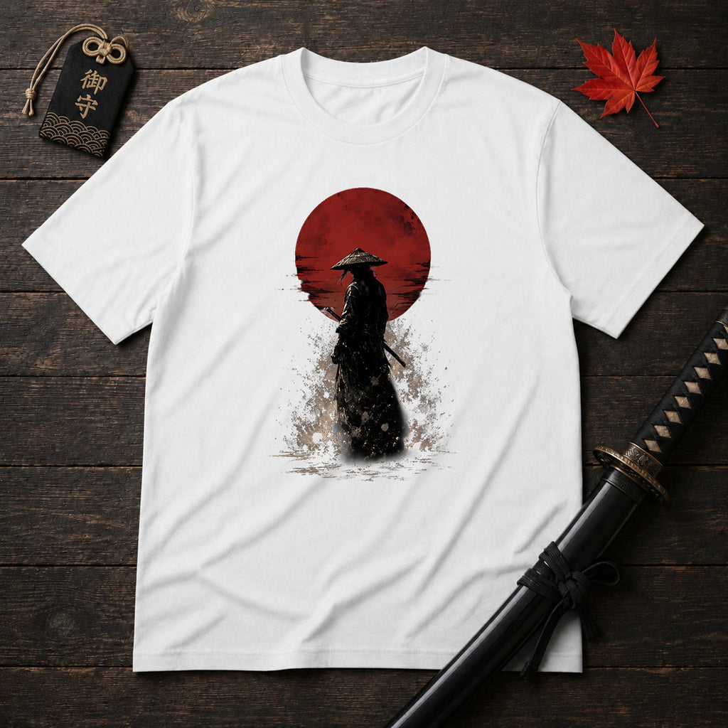 Silhouette Samurai And Sun T-Shirt