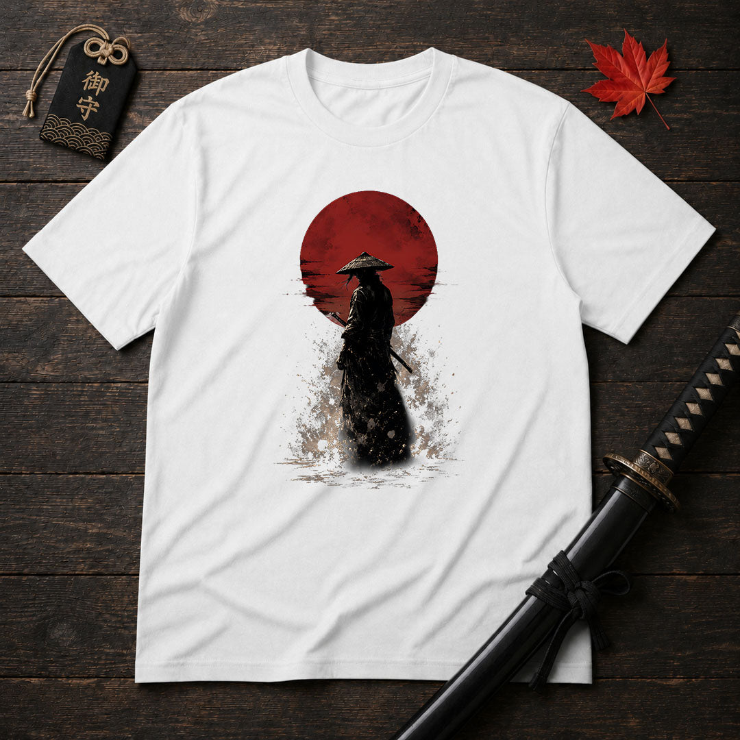 Silhouette Samurai And Sun T-Shirt