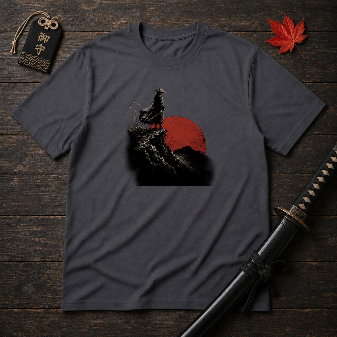 Silhouette Samurai At Sunset T-Shirt
