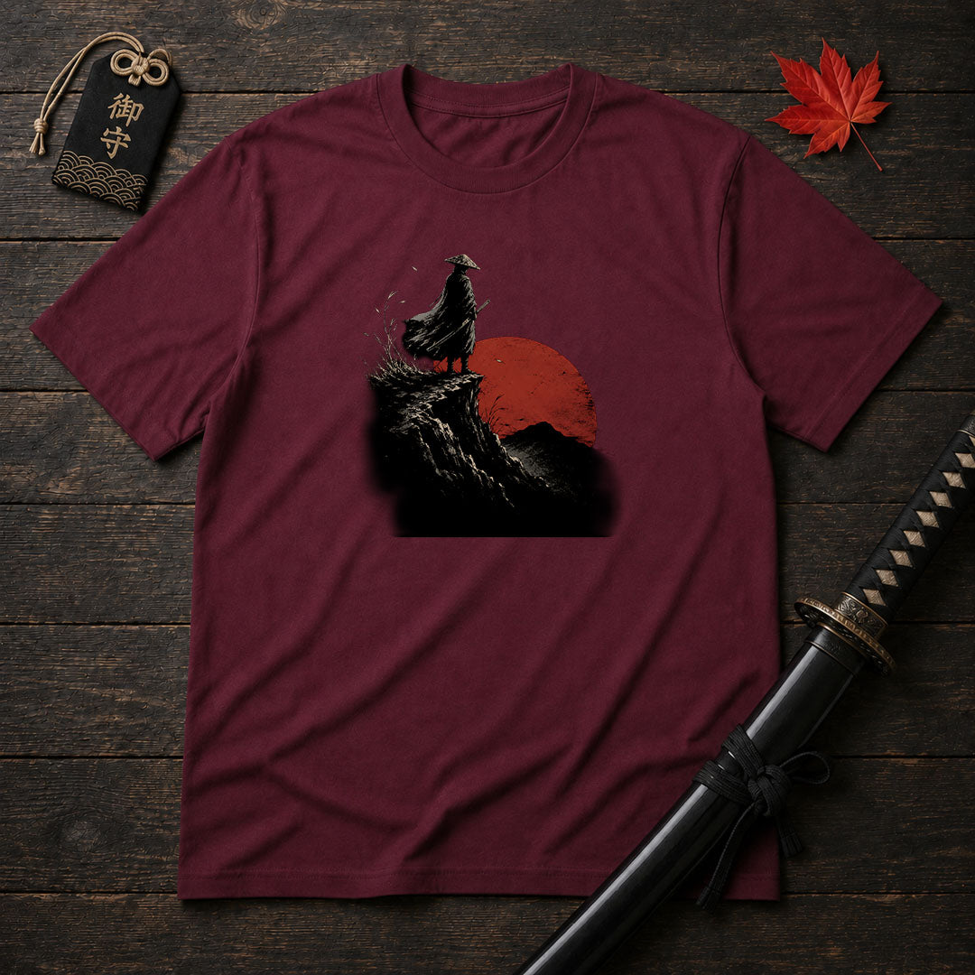 Silhouette Samurai At Sunset T-Shirt