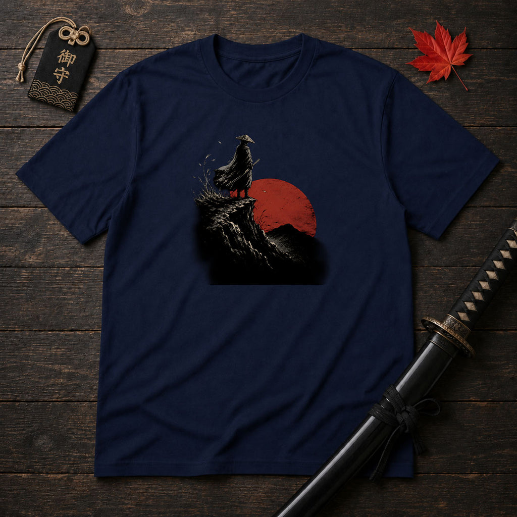 Silhouette Samurai At Sunset T-Shirt