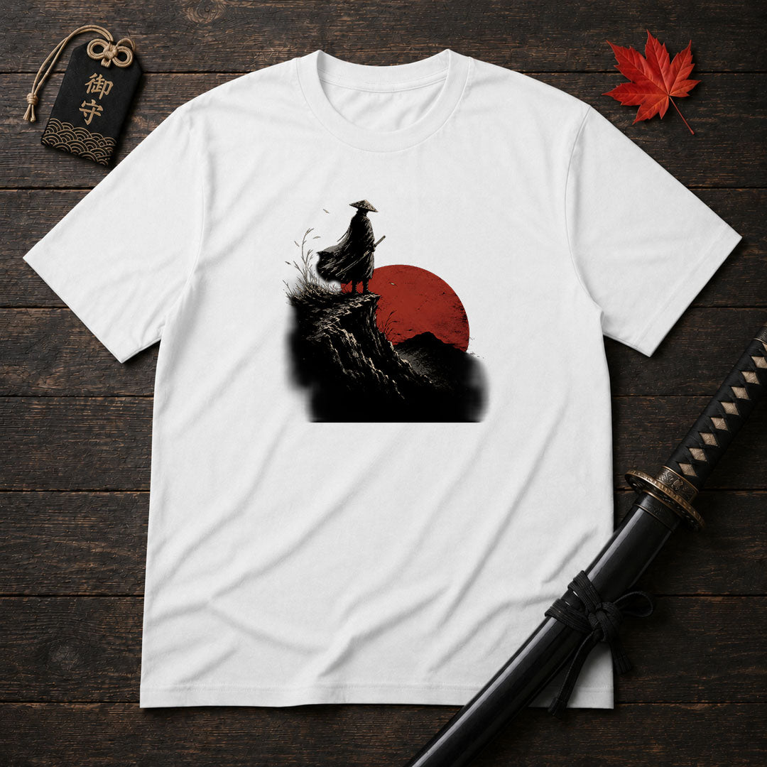 Silhouette Samurai At Sunset T-Shirt