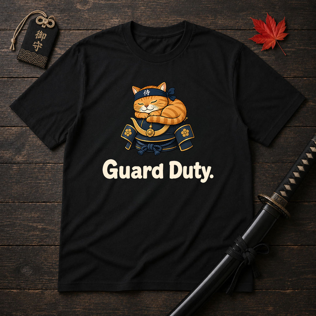 Sleeping Samurai Cat T-Shirt
