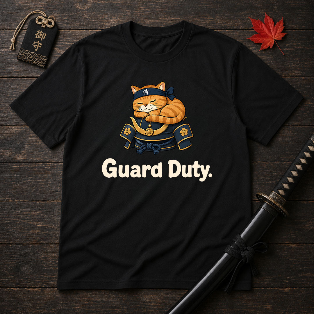 Sleeping Samurai Cat T-Shirt
