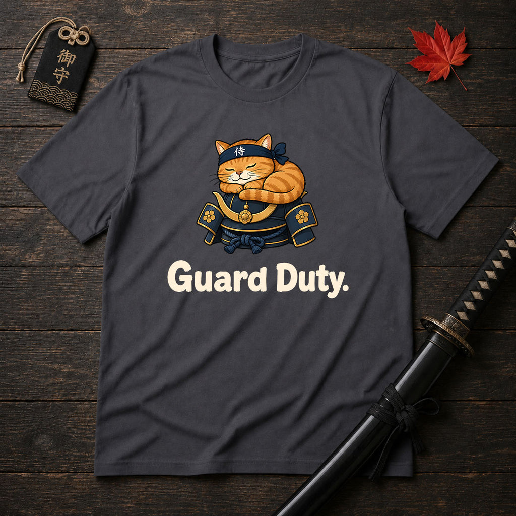 Sleeping Samurai Cat T-Shirt