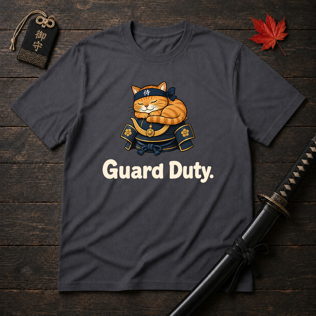 Sleeping Samurai Cat T-Shirt