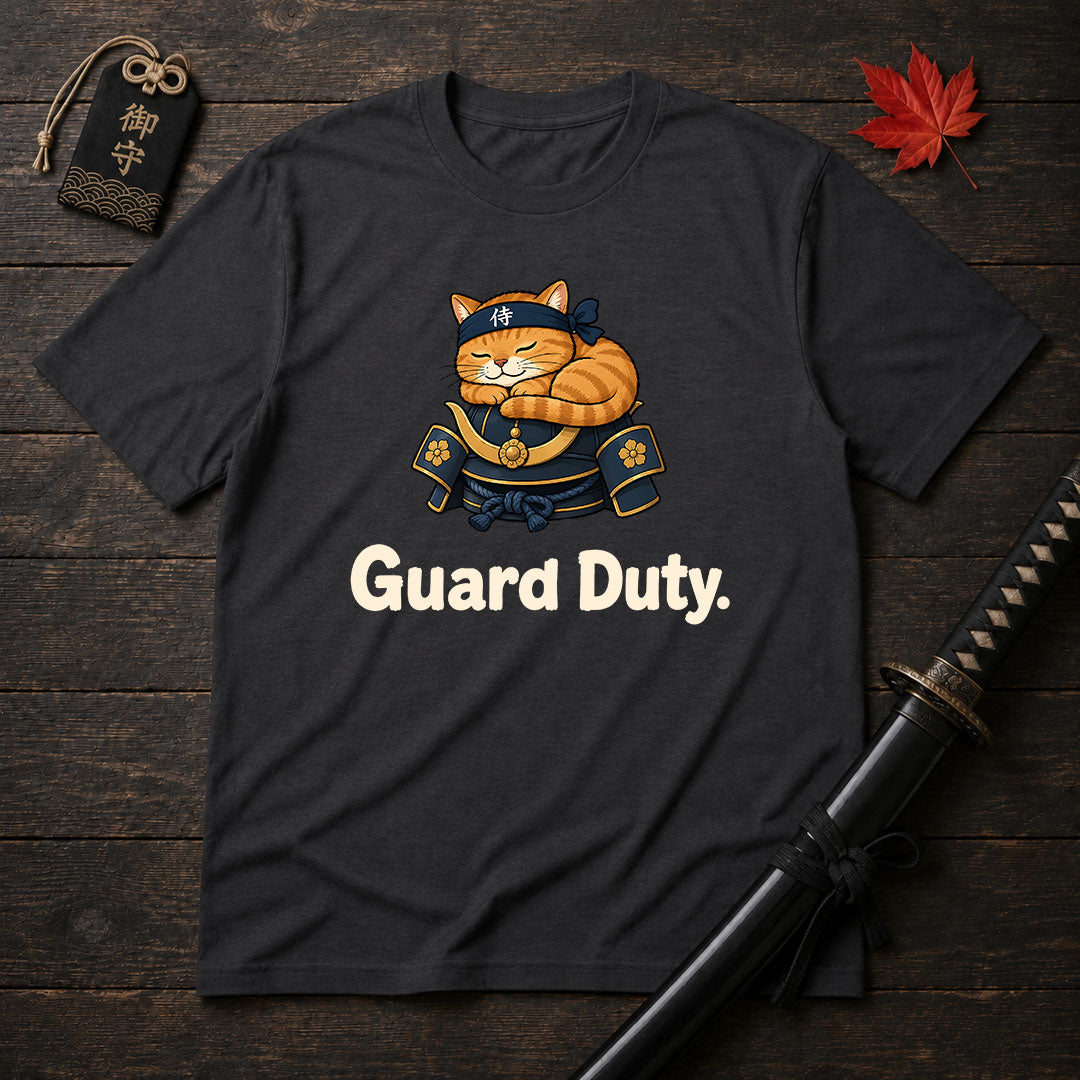 Sleeping Samurai Cat T-Shirt