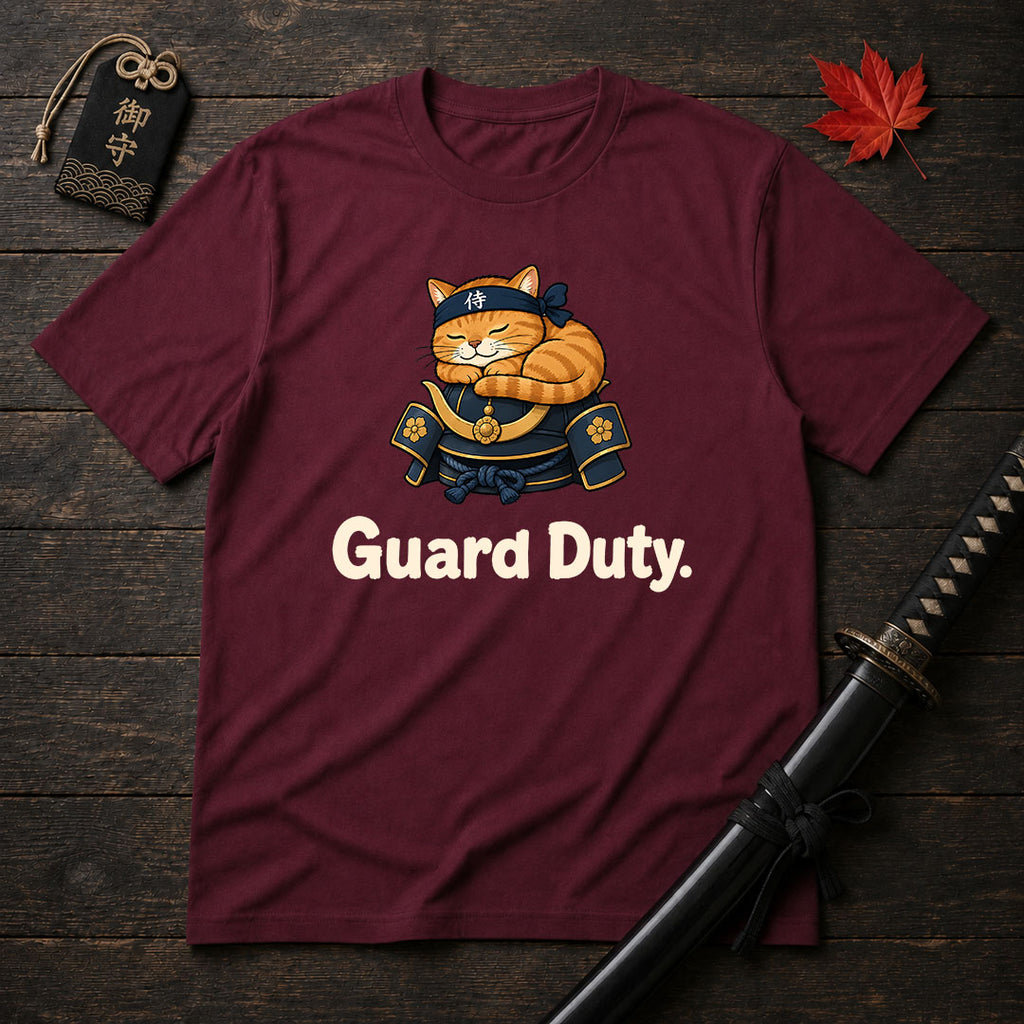 Sleeping Samurai Cat T-Shirt
