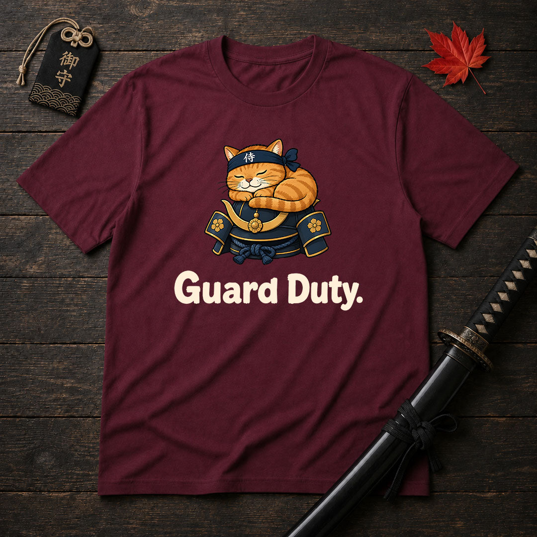 Sleeping Samurai Cat T-Shirt