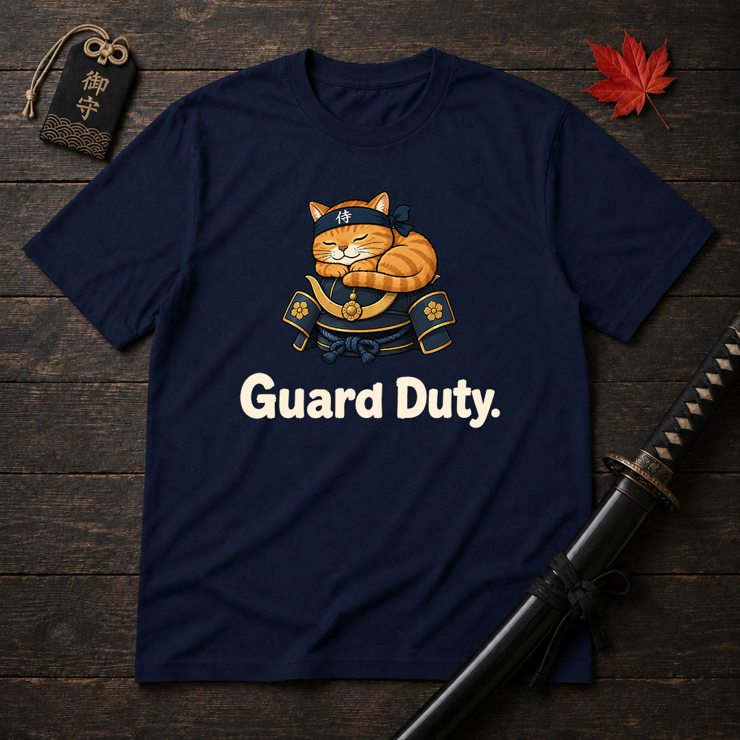 Sleeping Samurai Cat T-Shirt