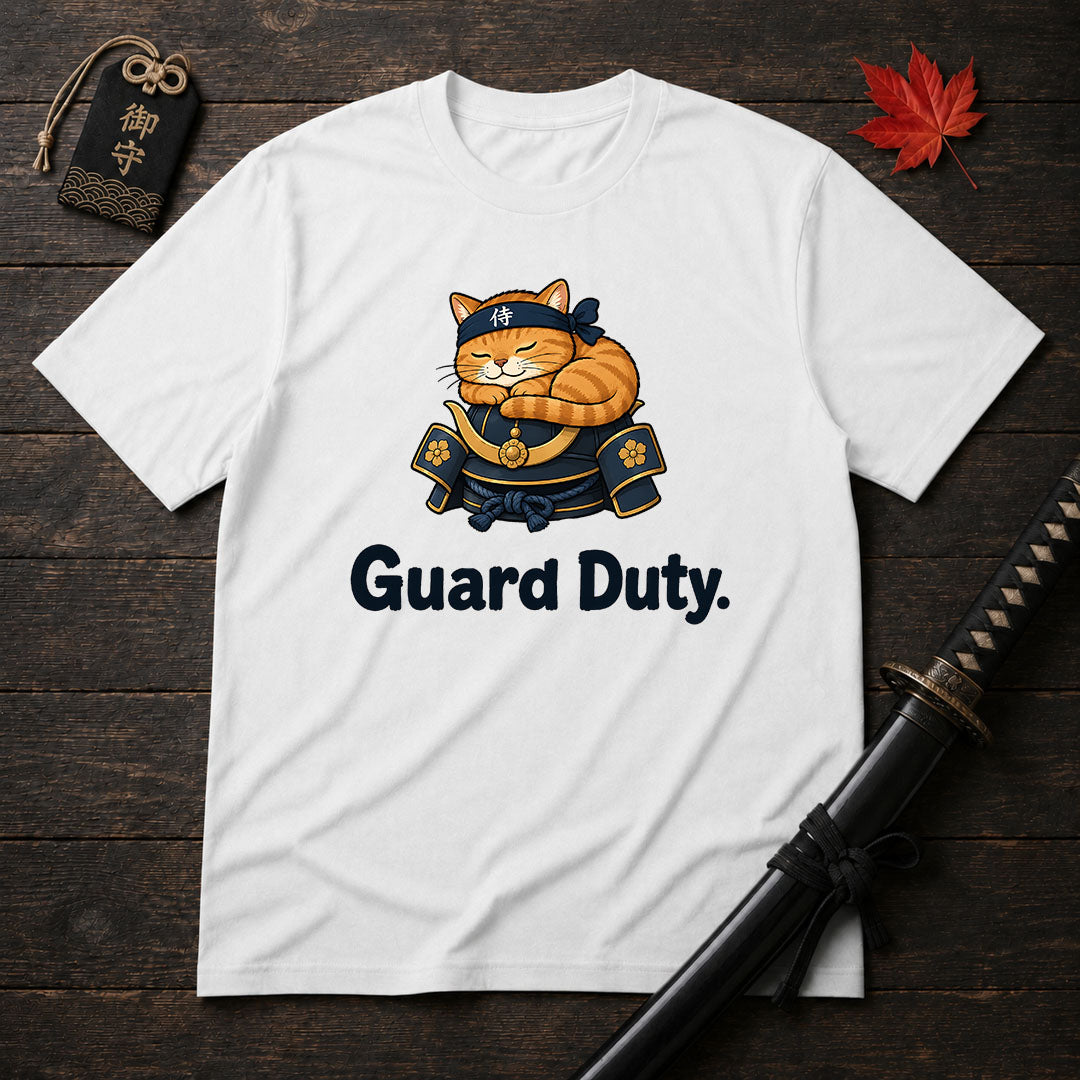 Sleeping Samurai Cat T-Shirt