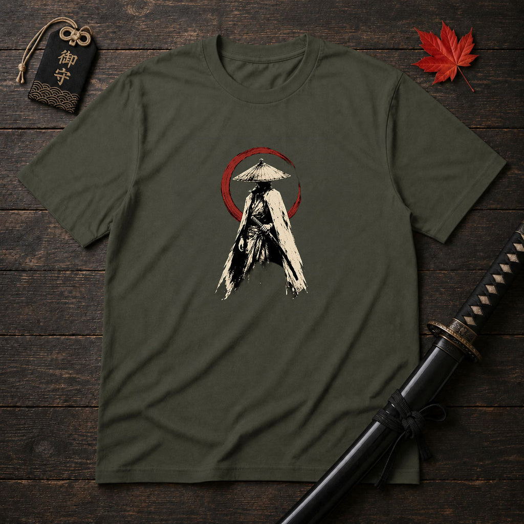Stoic Ronin With Red Enso T-Shirt