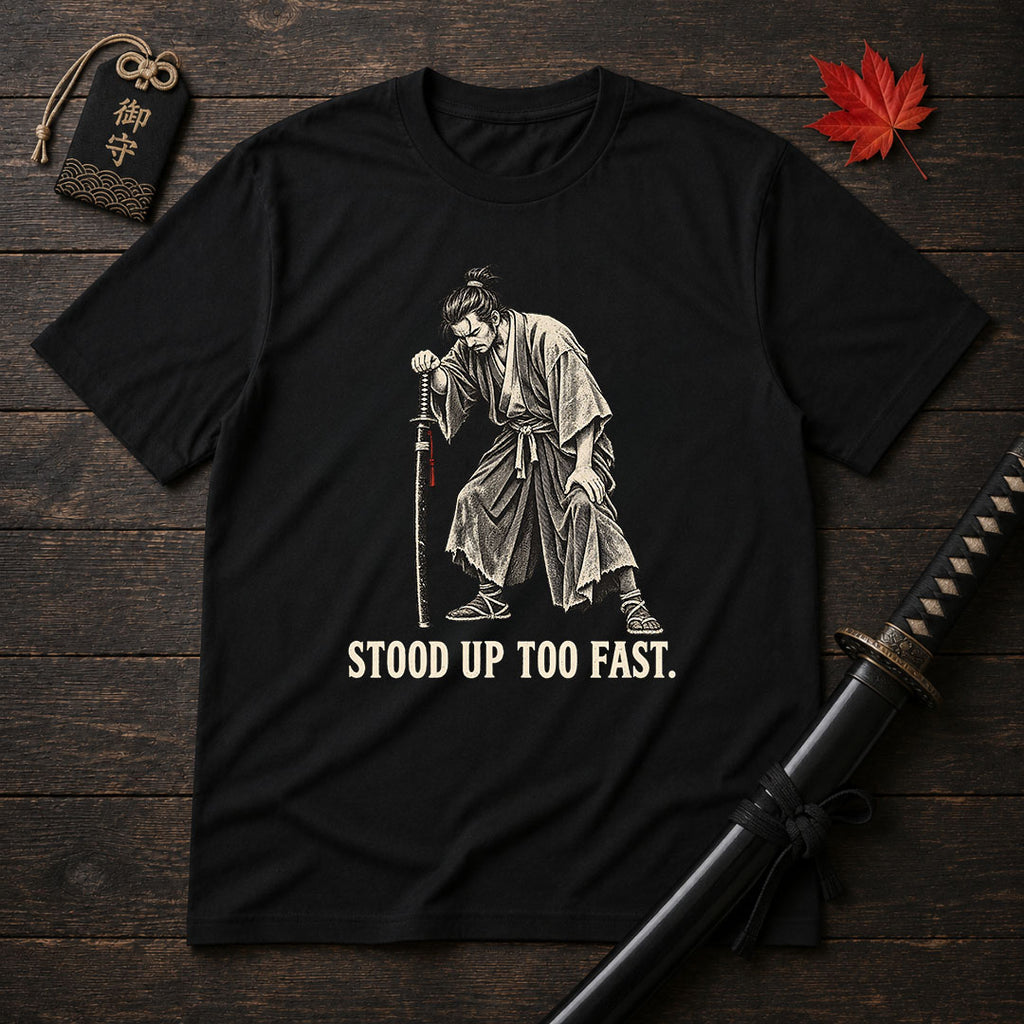 Stooped Samurai Humor T-Shirt