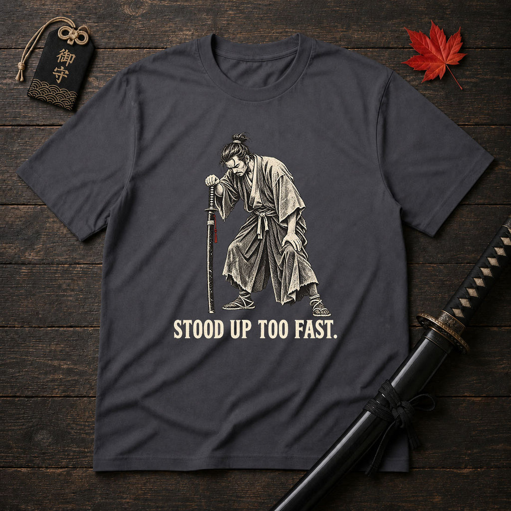 Stooped Samurai Humor T-Shirt