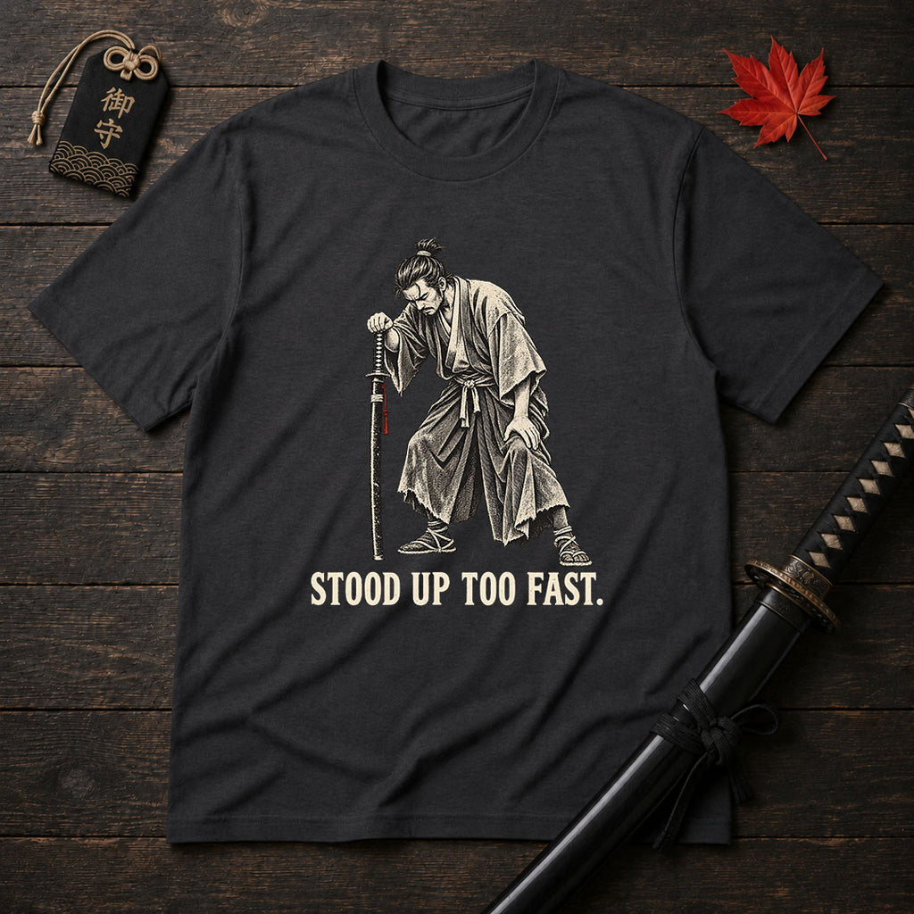 Stooped Samurai Humor T-Shirt