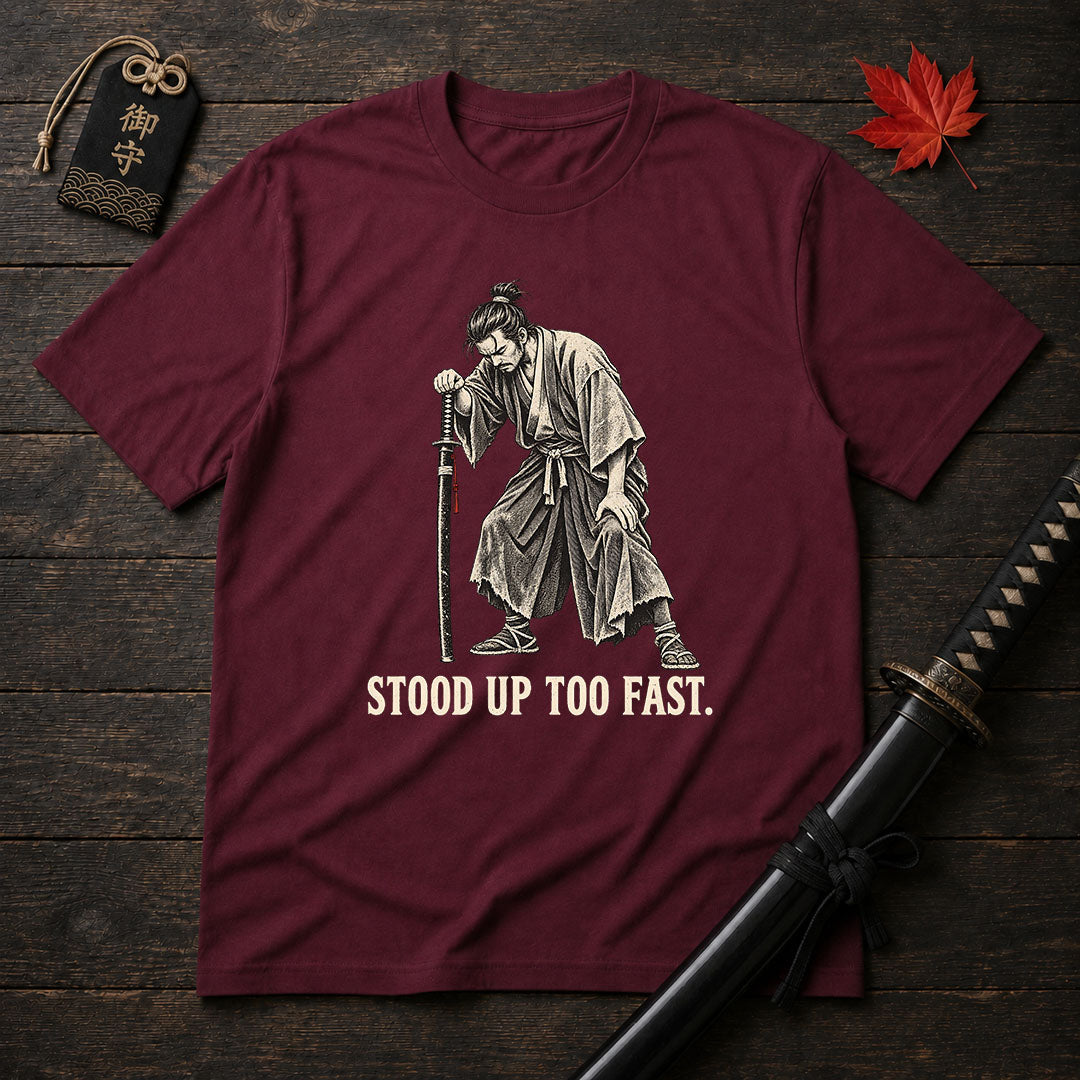 Stooped Samurai Humor T-Shirt