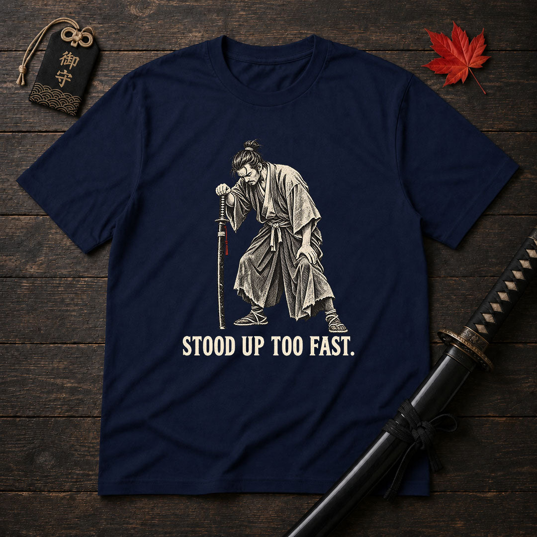 Stooped Samurai Humor T-Shirt
