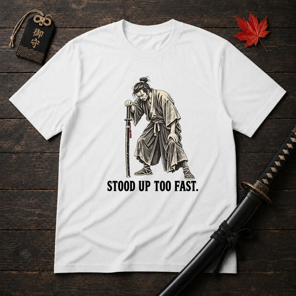 Stooped Samurai Humor T-Shirt