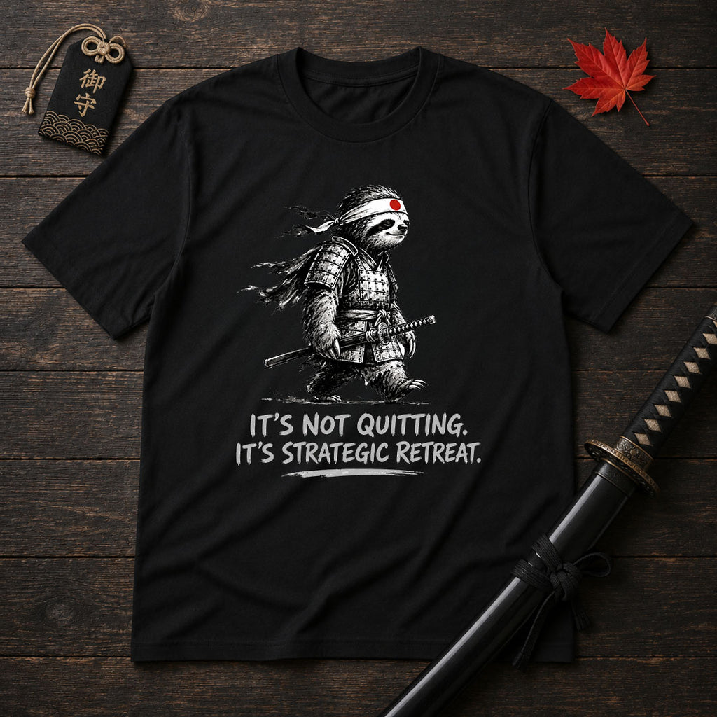 Strategic Retreat Samurai Sloth T-Shirt