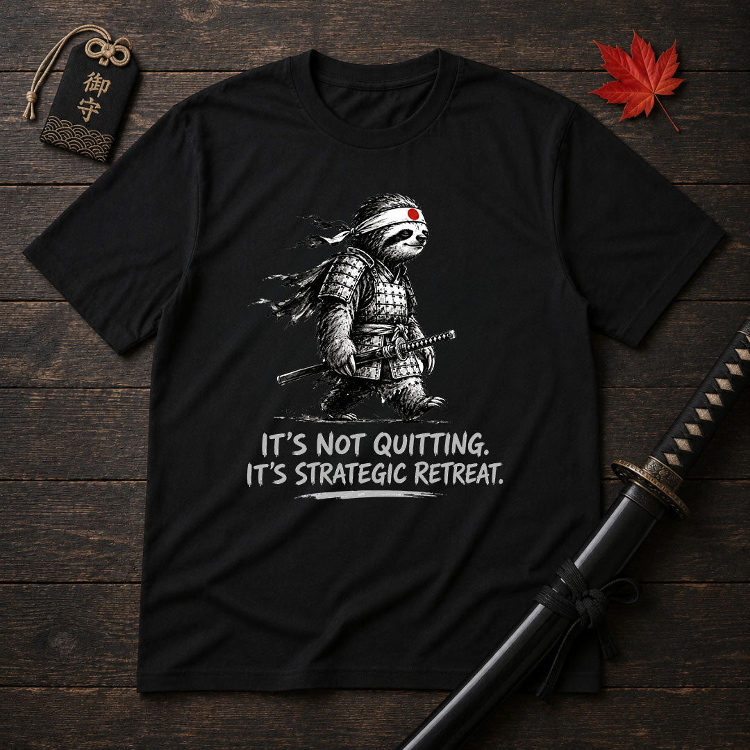 Strategic Retreat Samurai Sloth T-Shirt
