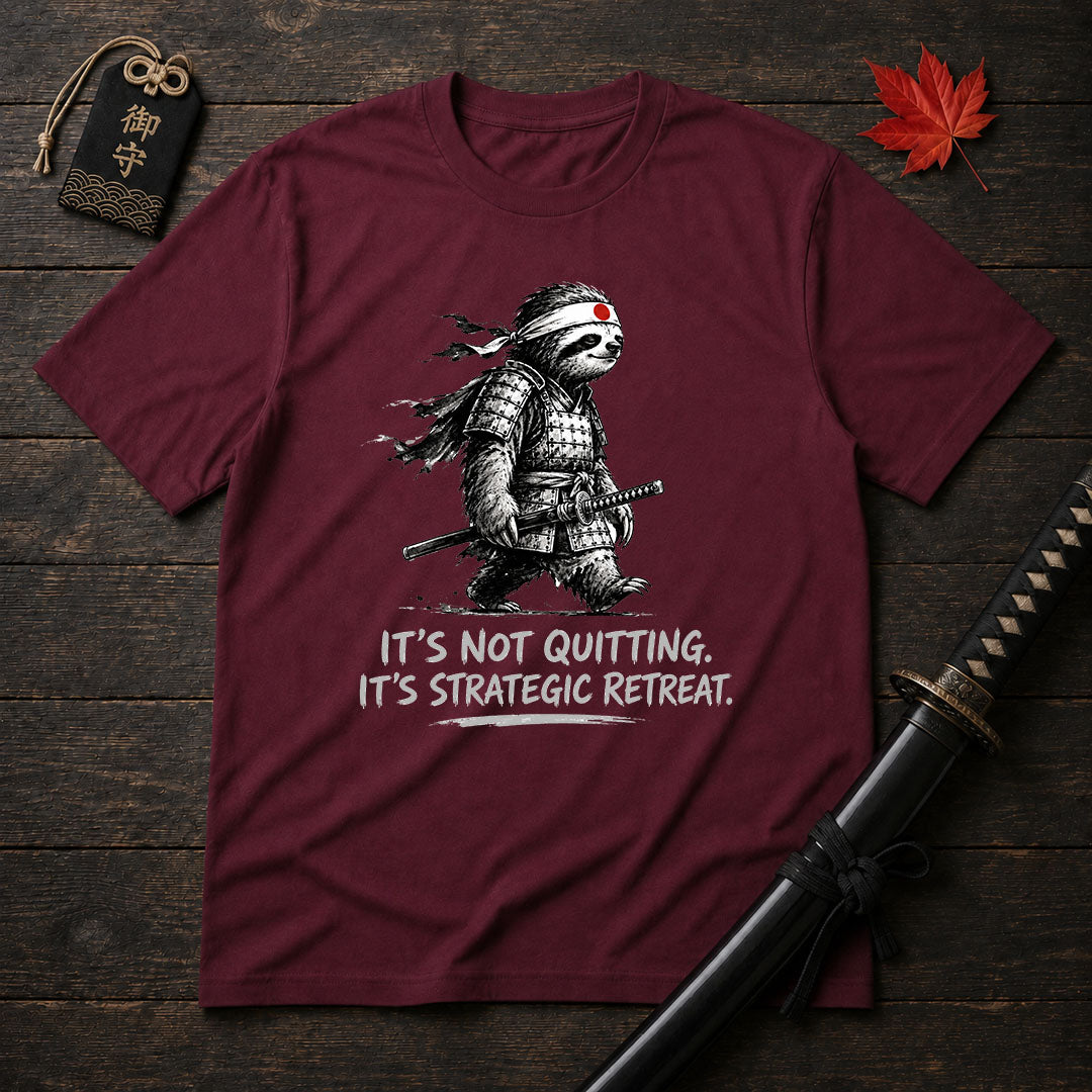 Strategic Retreat Samurai Sloth T-Shirt