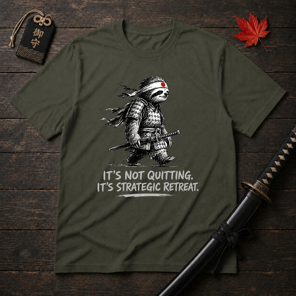 Strategic Retreat Samurai Sloth T-Shirt