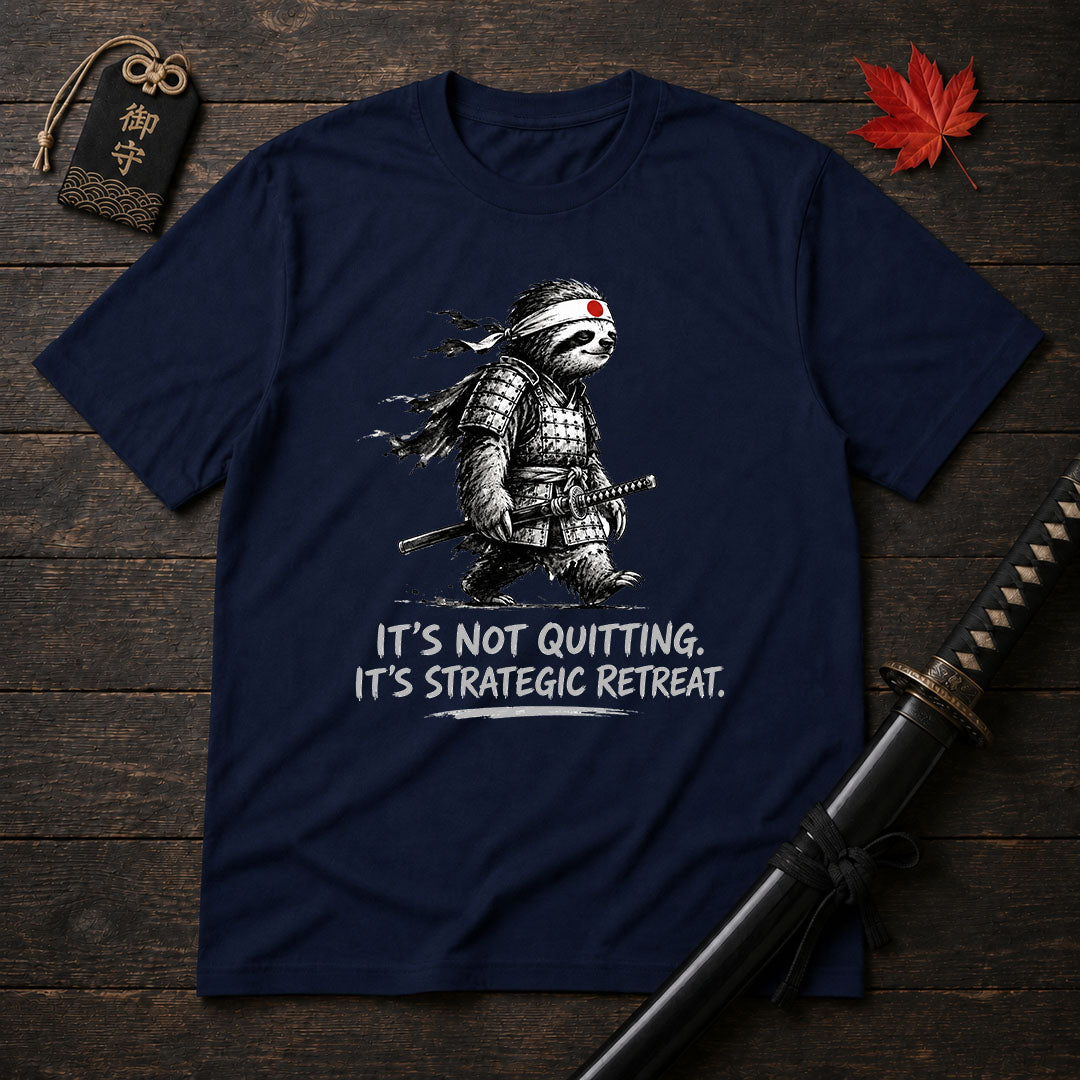 Strategic Retreat Samurai Sloth T-Shirt