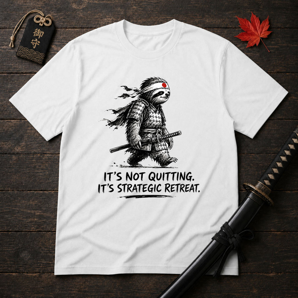 Strategic Retreat Samurai Sloth T-Shirt