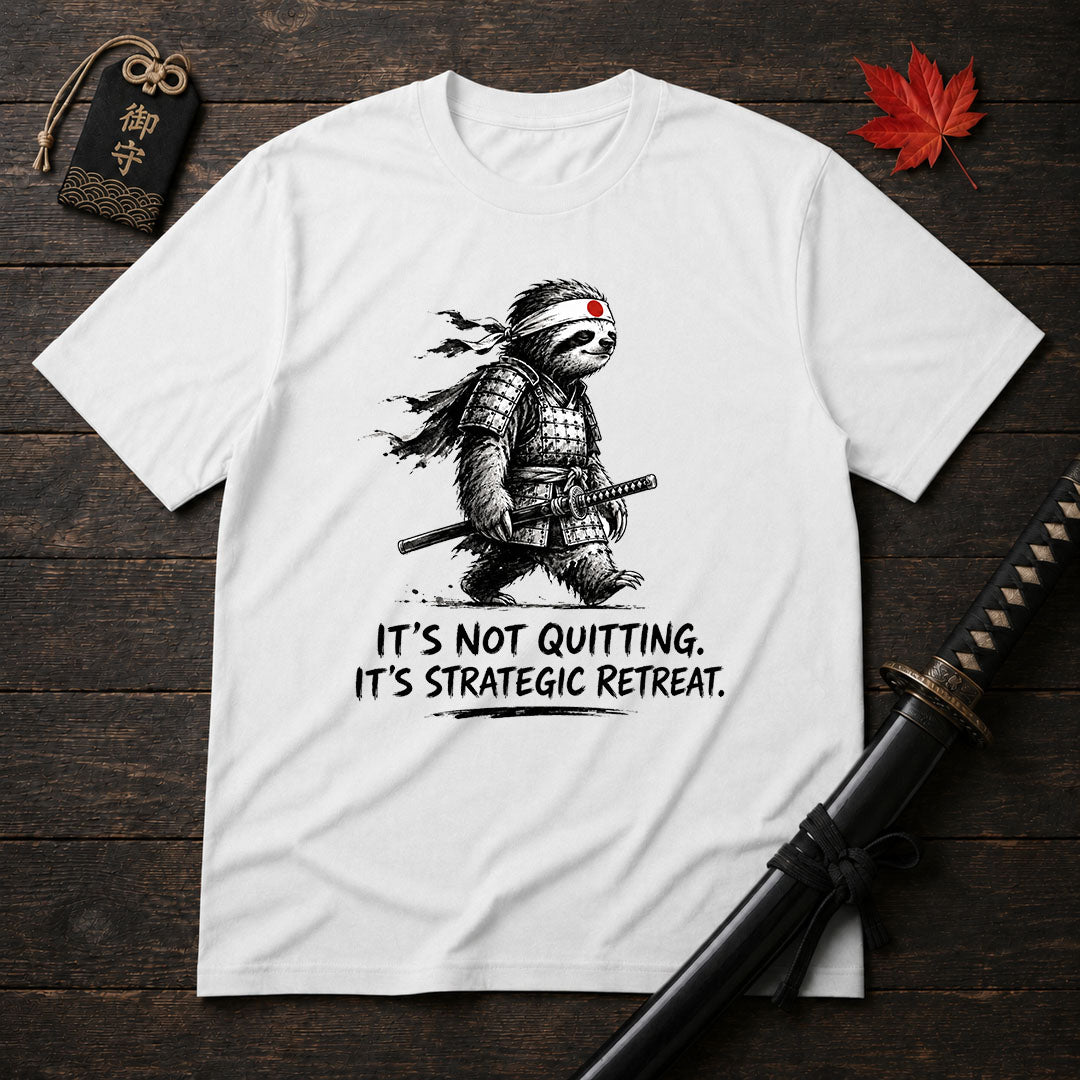 Strategic Retreat Samurai Sloth T-Shirt