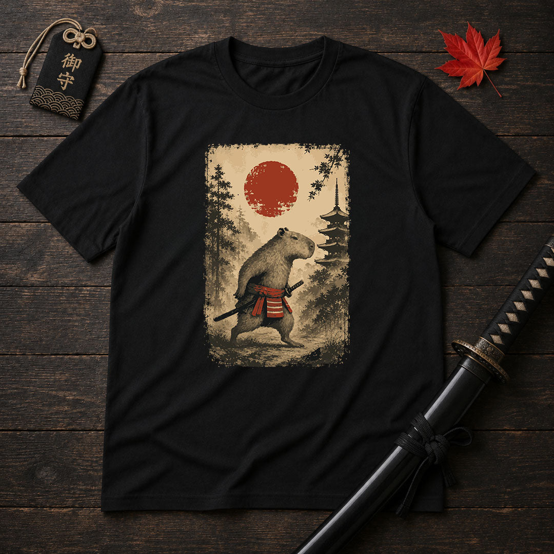 Sunrise Ronin Capybara T-Shirt