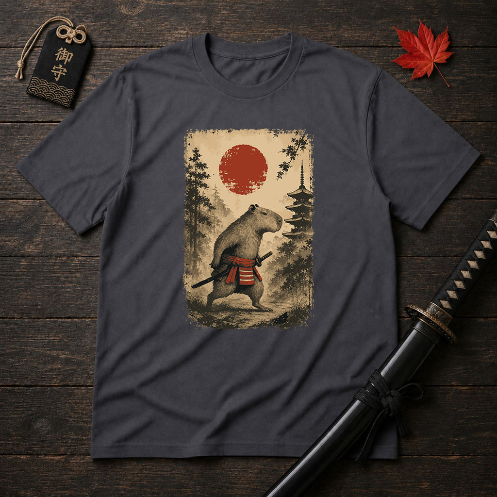 Sunrise Ronin Capybara T-Shirt