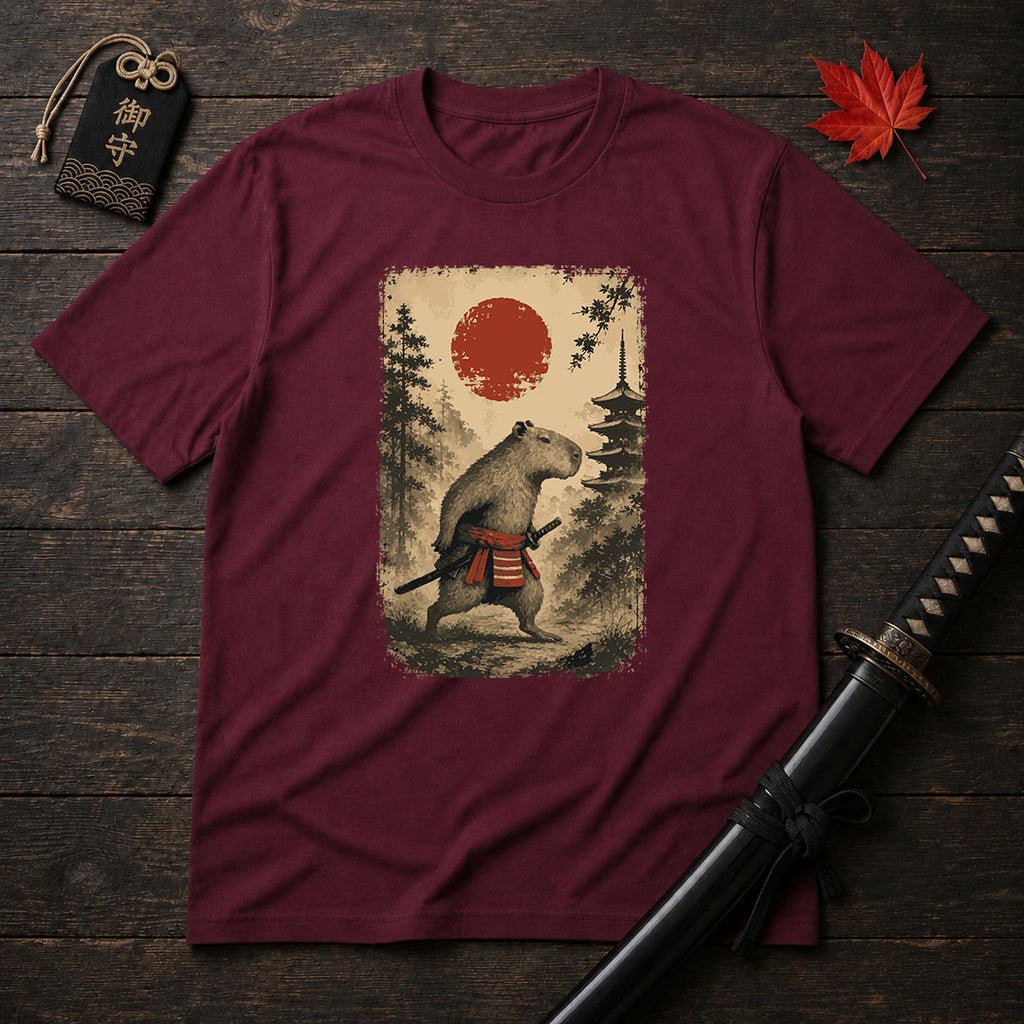 Sunrise Ronin Capybara T-Shirt