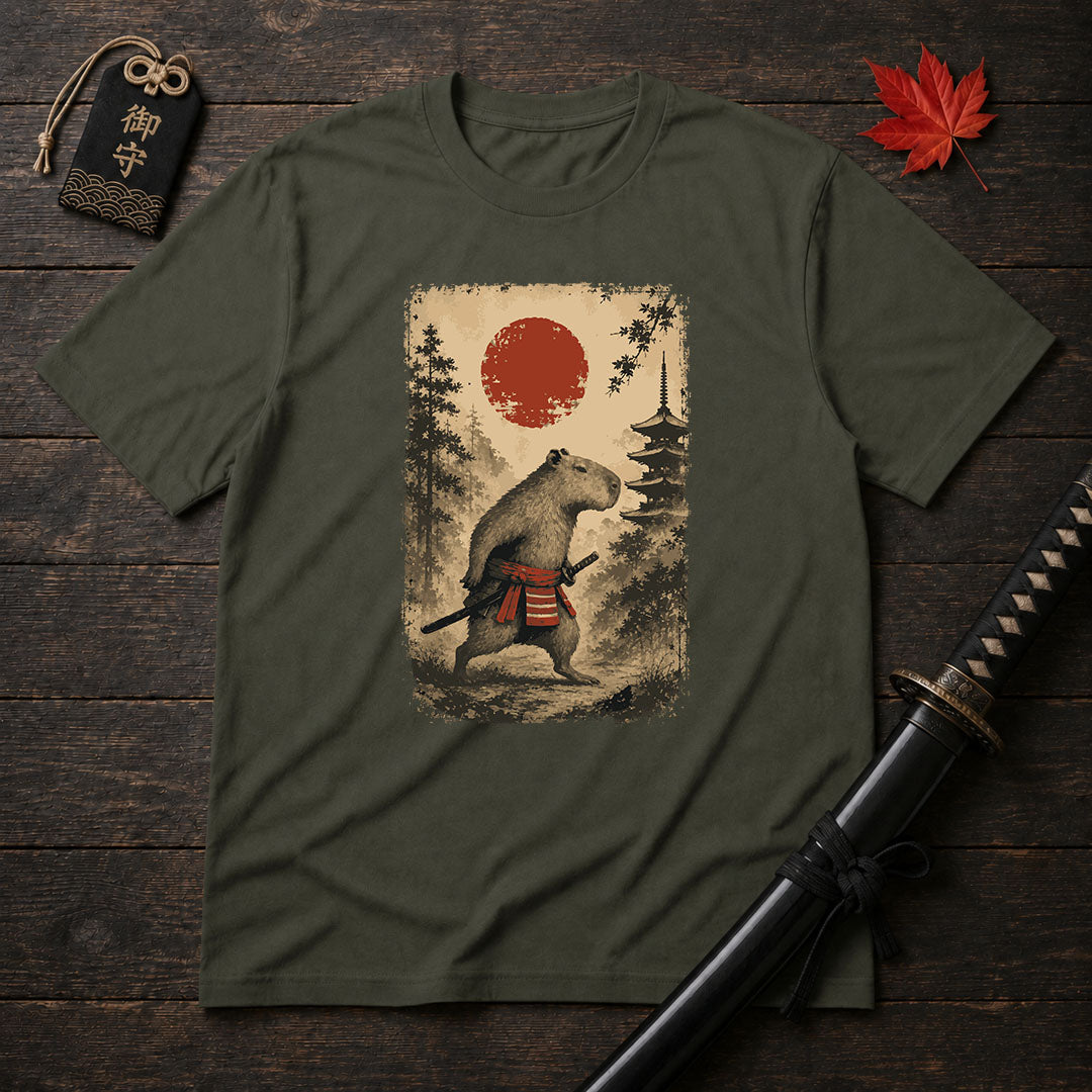 Sunrise Ronin Capybara T-Shirt