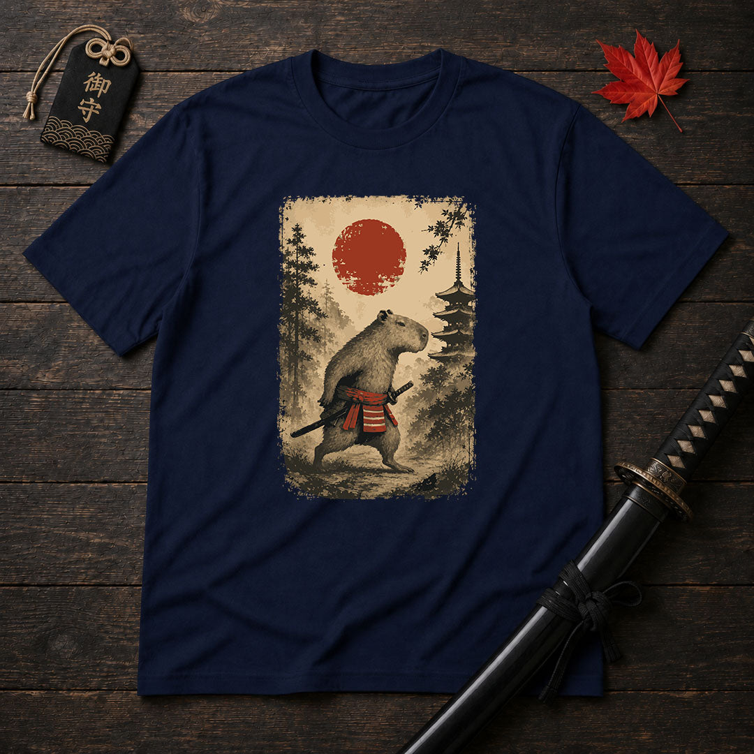 Sunrise Ronin Capybara T-Shirt